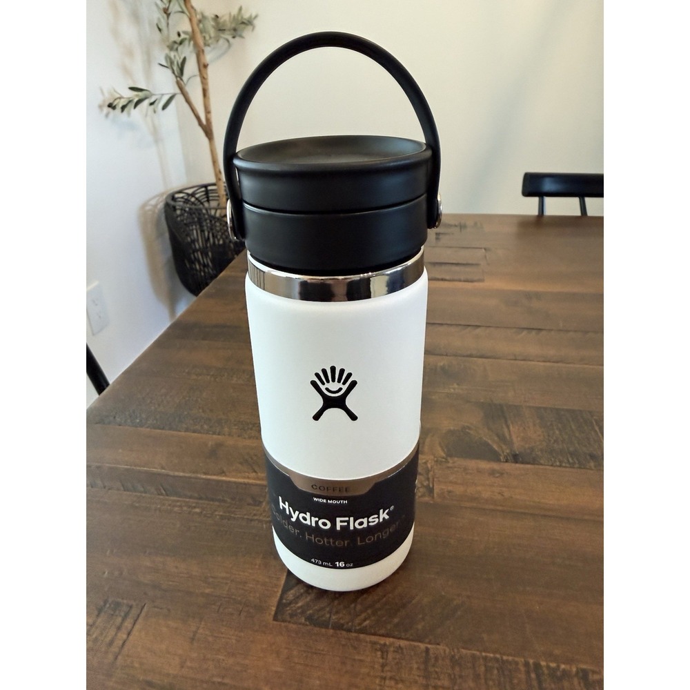 Hydro Flask Water Bottle Insulated Stainless Steel Wide Mouth Flex Lid Hot Cold